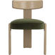Horton Rustic Oak / Forest Green Dining Chair, Set Of 2